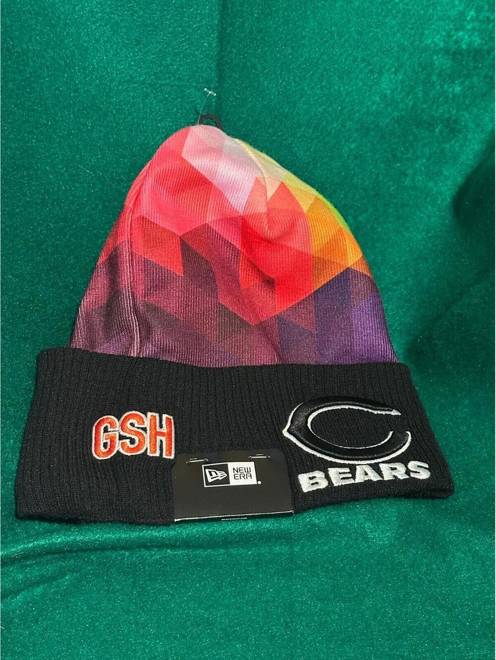 NFL Chicago Bears New Era Crucial Catch Multi-Color Fleece Lined Beanie MSRP $36